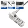 ACT Wedge Laptop-Schloss mit Zahlenschloss Metallisch 2 m Kabel