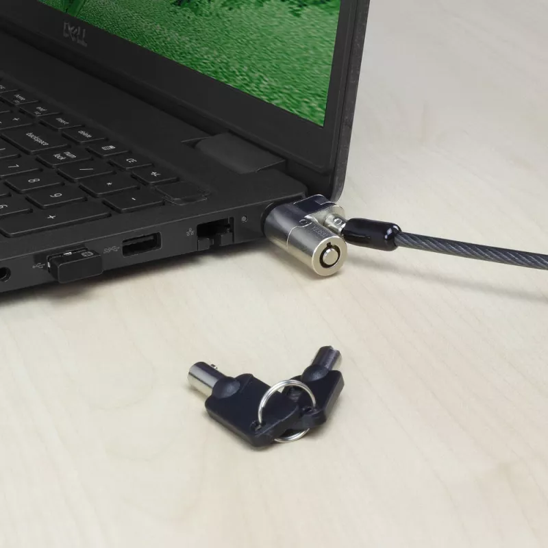 ACT Wedge Laptopschloss mit Schlüsseln Metallic 2m Kabel