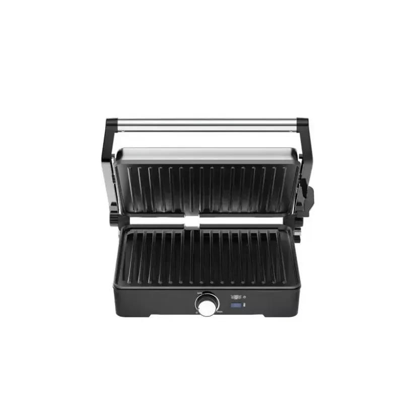 Kontaktgrill AENO EG2 — 2000 W, rechteckig, Edelstahl/Schwarz, 345×327 mm