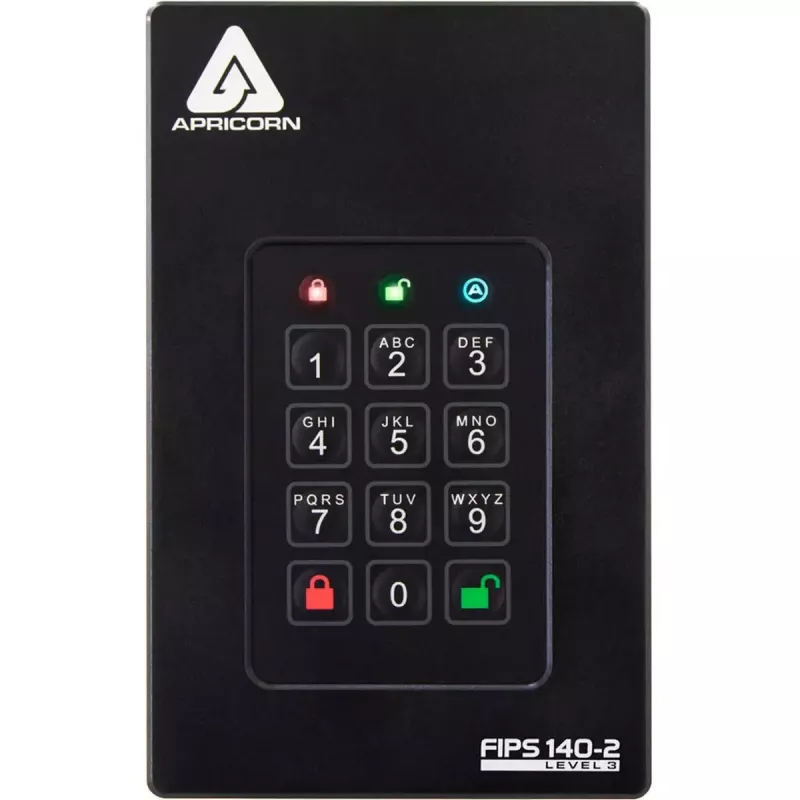 HDD Apricorn 2 TB USB Type-A auf USB Type-C Aegis Fortress L3