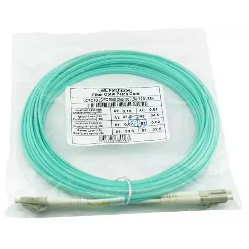 Lichtwellenleiterkabel BlueOptics AJ839A 50 m LC OM3 Aqua
