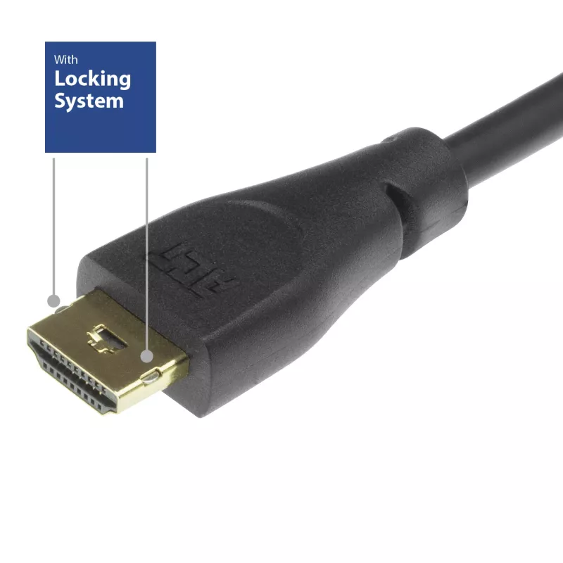 ACT 0,90 m HDMI 4K Premium Certified Locking Cable v2.0 HDMI-A Stecker - HDMI-A Stecker