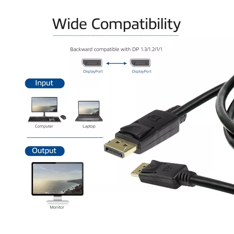 ACT 1 Meter DisplayPort 1.4 Kabel 8K Stecker – Stecker