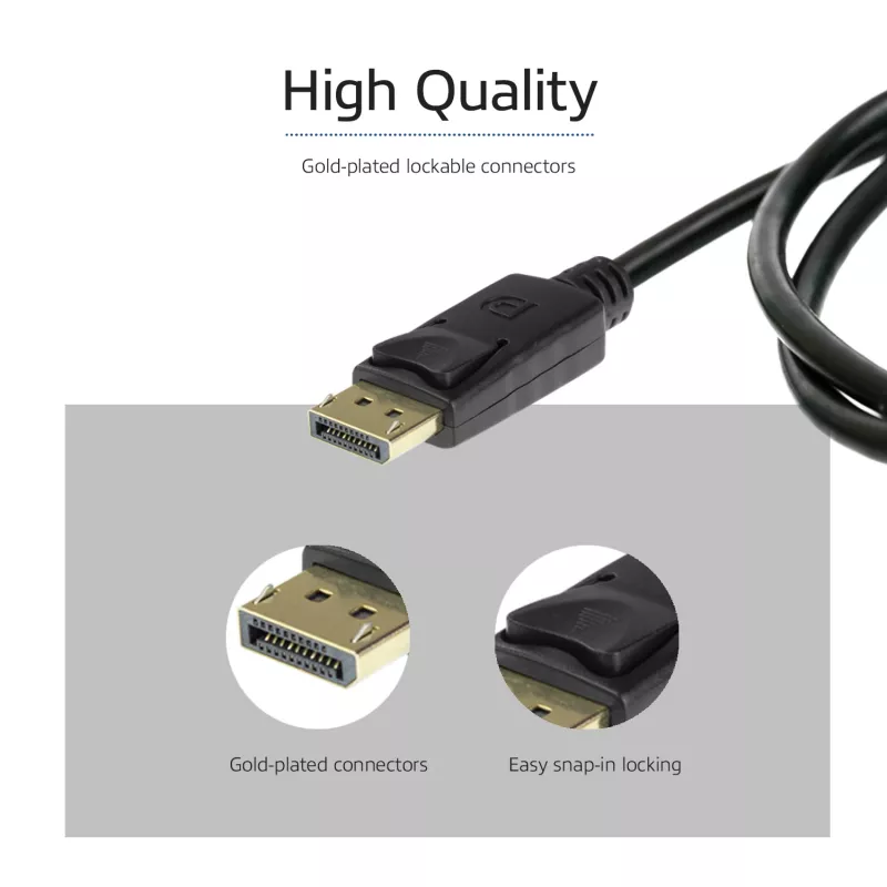 ACT 2 Meter DisplayPort 1.4 Kabel 8K Stecker – Stecker