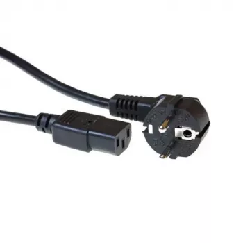 ACT Netzkabel Netzstecker CEE 7/7 Stecker (gewinkelt) - C13 schwarz 2,5 m