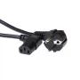 ACT Netzkabel Netzstecker CEE 7/7 Stecker (gewinkelt) - C13 (gewinkelt) schwarz 2 m