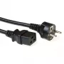ACT Netzkabel CEE 7/7 Stecker (gerade) - C19 schwarz 1 m
