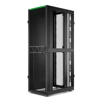 APC NetShelter SX Server Rack Gen 2, 48U, 2258H x 750W x 1070D mm, mit Seitenwänden, Schwarz