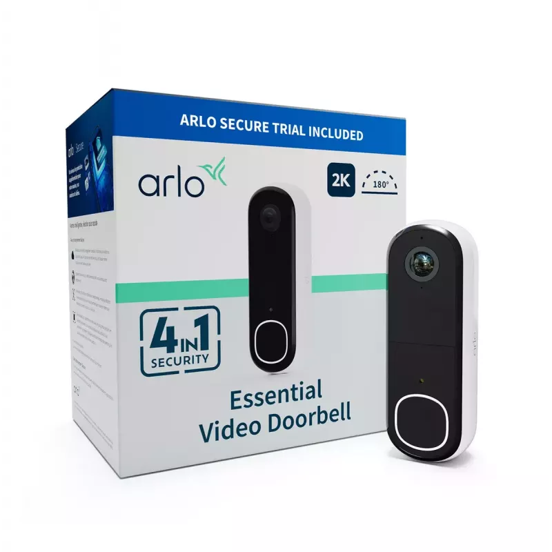 Video-Türklingel Arlo Essential 2K Weiß 1944p 180° Sichtfeld