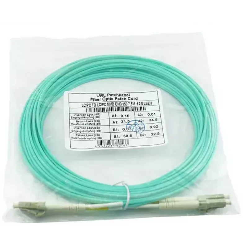 Glasfaserkabel BlueOptics BK843A-BO 50m LC OM3 Aqua