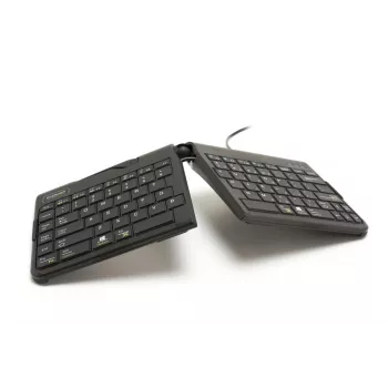 BakkerElkhuizen Goldtouch Travel Go2 Kabelgebunden DE Qwertz, Mini, Kabelgebunden, USB, Scissor-Tastenschalter, QWERTZ, Schwarz
