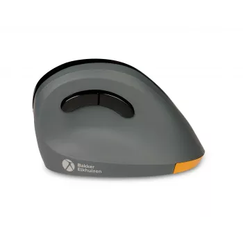 BakkerElkhuizen PRF Mouse Wireless Dunkelgrau, Rechtshänder, Vertikales Design, Optisch, RF Wireless, 1600 DPI, Schwarz, Grau