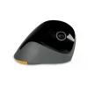 BakkerElkhuizen PRF Mouse Wireless Dunkelgrau, Rechtshänder, Vertikales Design, Optisch, RF Wireless, 1600 DPI, Schwarz, Grau