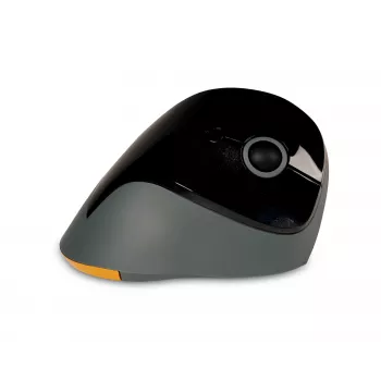 BakkerElkhuizen PRF Mouse Wireless Dunkelgrau, Rechtshänder, Vertikales Design, Optisch, RF Wireless, 1600 DPI, Schwarz, Grau