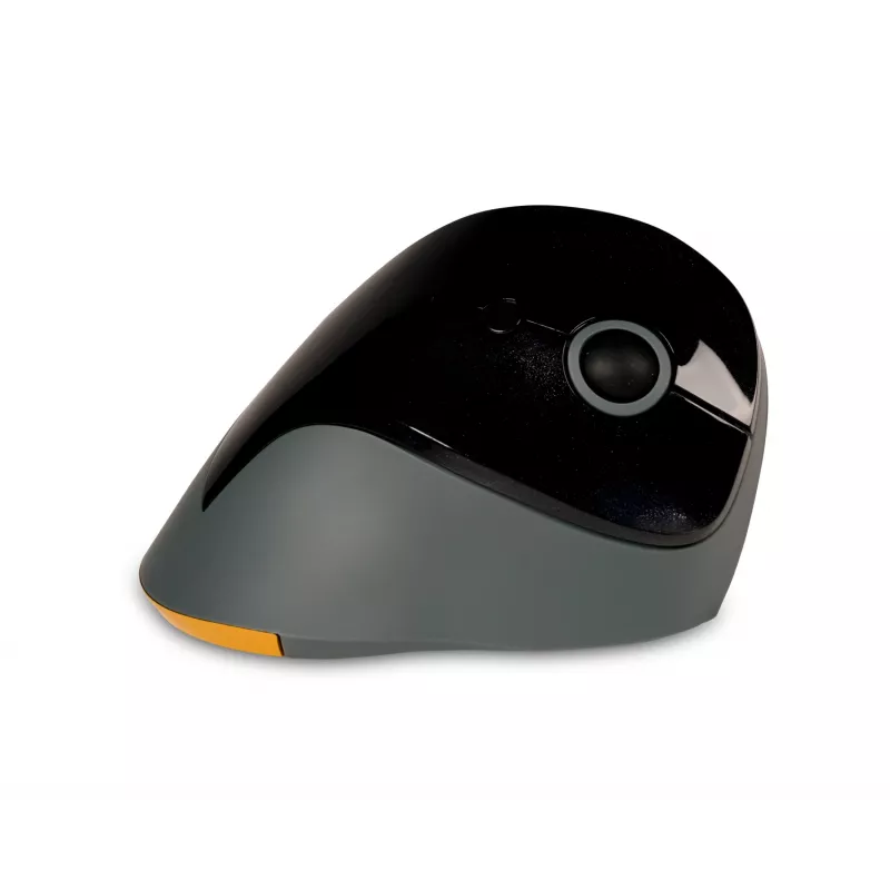 BakkerElkhuizen PRF Mouse Wireless Dunkelgrau, Rechtshänder, Vertikales Design, Optisch, RF Wireless, 1600 DPI, Schwarz, Grau