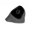 BakkerElkhuizen PRF Mouse Wireless Dunkelgrau, Rechtshänder, Vertikales Design, Optisch, RF Wireless, 1600 DPI, Schwarz, Grau