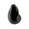 BakkerElkhuizen PRF Mouse Wireless Dunkelgrau, Rechtshänder, Vertikales Design, Optisch, RF Wireless, 1600 DPI, Schwarz, Grau
