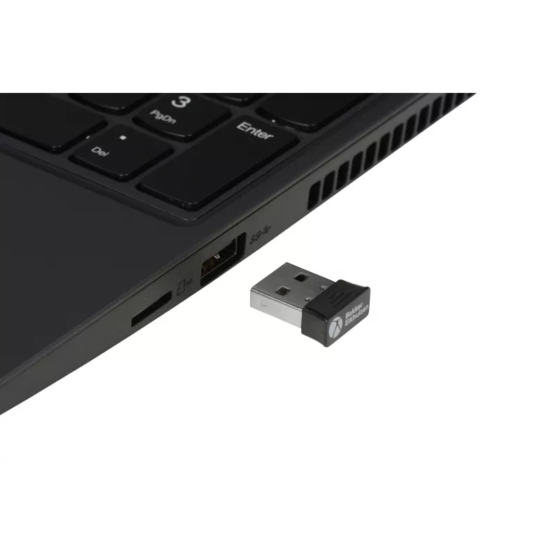 BakkerElkhuizen PRF Mouse Wireless Dunkelgrau, Rechtshänder, Vertikales Design, Optisch, RF Wireless, 1600 DPI, Schwarz, Grau