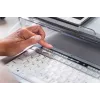 BakkerElkhuizen S-Board 840 DE Qwertz, Tenkeyless (80 - 87%), Kabelgebunden, USB, Scissor-Tastenschalter, QWERTZ, Hellgrau, Weiß