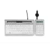 BakkerElkhuizen S-board 840 Numeric Tastatur, USB, PC, 1,2 m, Hellgrau, Weiß
