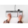 BakkerElkhuizen S-board 840 Numeric Tastatur, USB, PC, 1,2 m, Hellgrau, Weiß