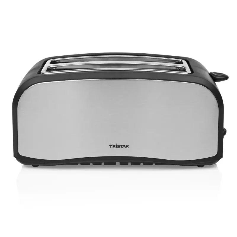 Toaster Tristar BR-1046 4 Scheiben Schwarz Edelstahl 1400W
