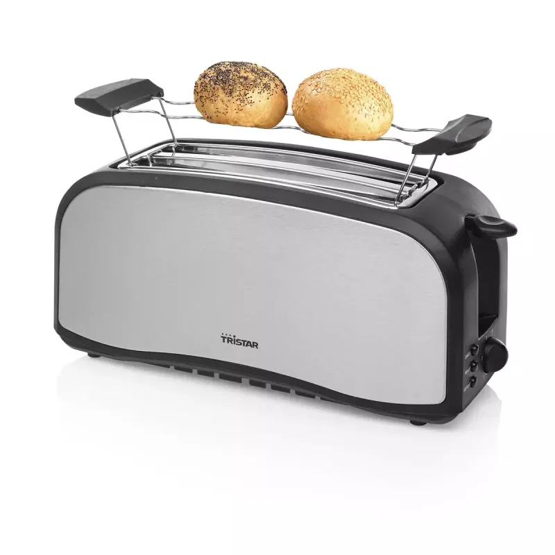 Toaster Tristar BR-1046 4 Scheiben Schwarz Edelstahl 1400W