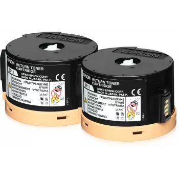 Epson Doppel-Rückgabe-Tonerkartuschen-Pack 2 x 2,5k, 2500 Seiten, Schwarz, 1 Stk.