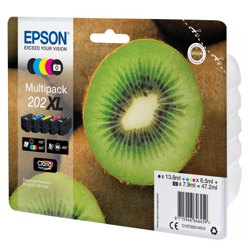Epson Kiwi Multipack 5 Farben 202XL Claria Premium Tinte