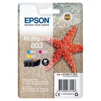 Tintenpatrone Epson C13T03U54020 — Original Standardausbeute, Cyan/Magenta/Gelb, 2,4 ml, 130 Seiten, 1 Stück