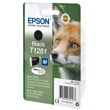 Epson T1281 Fox Einzelpackung Tintenpatrone Schwarz