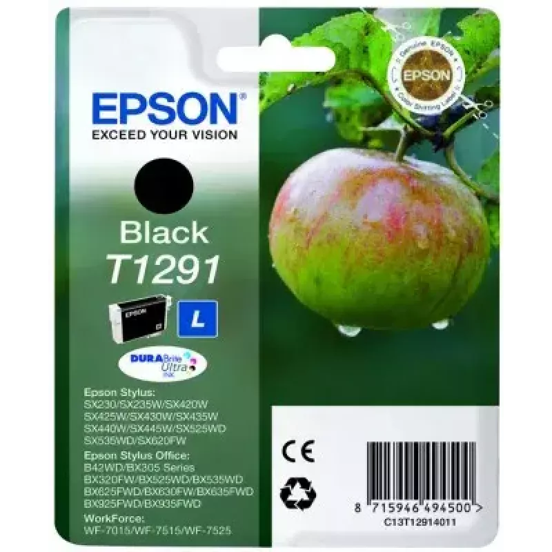 Tintenpatrone Epson T1291 DURABrite Ultra – schwarz pigmentiert, Einzelpackung, 1 Stück