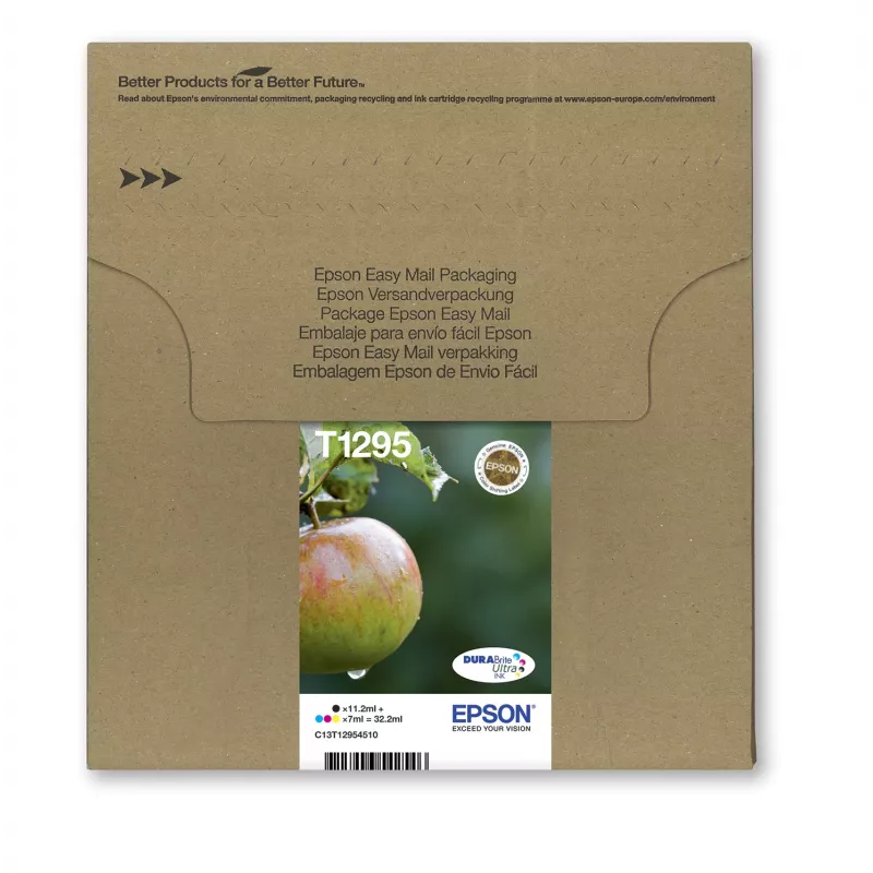 Epson Apple Multipack 4-Farben T129 EasyMail, Schwarz, Cyan, Magenta, Gelb, 11,2 ml, 7 ml, 1 Stück, Mehrfachpackung