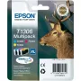 Epson Stag Multipack 3-farben T1306 DURABrite Ultra Tinte, Cyan, Magenta, Gelb, Pigmenttinte, 1 Stk., Multipack