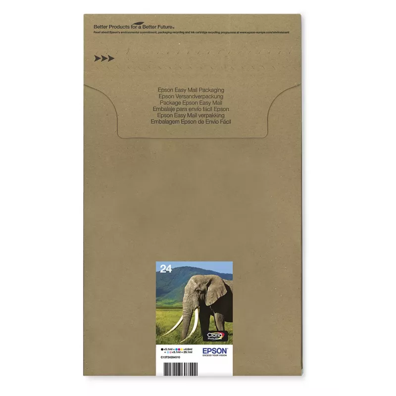 Inkjet-Multipack-Patronen Epson Multipack 6-Farben 24 EasyMail — 6 Stück, Standardertrag, Schwarz/Cyan/Light Cyan/Magenta/Light Magenta/Gelb