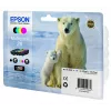 Epson Polar Bear Multipack 4-Farben 26 Claria Premium Tinte, Schwarz, Cyan, Magenta, Gelb, 6,2 ml, 4,5 ml, 1 Stück, Multipack
