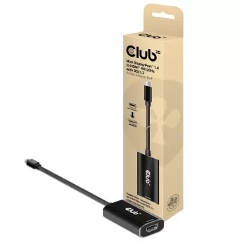 CLUB3D Mini DisplayPort 1.4 auf HDMI 4K120Hz mit DSC1.2 aktiver Adapter M/F