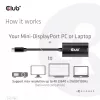 CLUB3D Mini DisplayPort 1.4 auf HDMI 4K120Hz mit DSC1.2 aktiver Adapter M/F