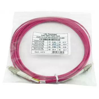 BlueOptics CBL-LC-OM4-15M-BO Duplex LC Glasfaserkabel 15m Stecker/Stecker