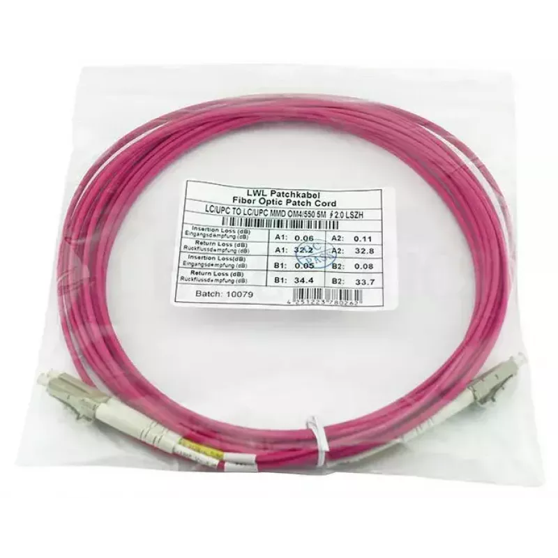 BlueOptics CBL-LC-OM4-15M-BO Duplex LC Glasfaserkabel 15m Stecker/Stecker