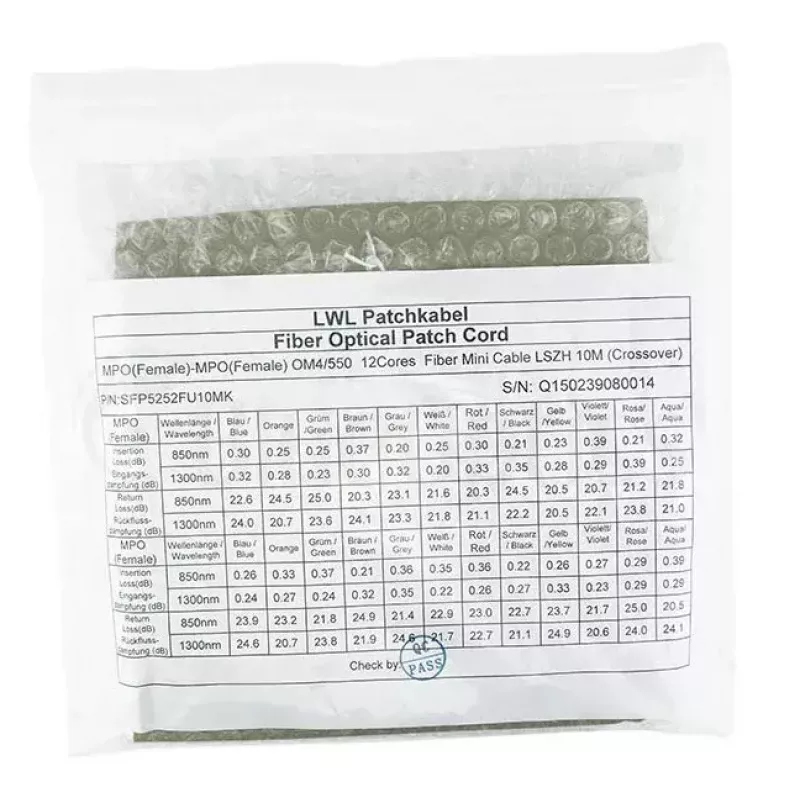 Glasfaserkabel MPO BlueOptics CBL-MPO12-OM4-1M 1m OM4