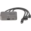 StarTech.com 3-in-1 Multiport-zu-HDMI-Adapter - 4K 60Hz USB-C, HDMI oder Mini DisplayPort zu HDMI Konverter für Konferenzräume - Digitaler AV-Videoadapter zum Anschluss eines HDMI-Monitors/Displays