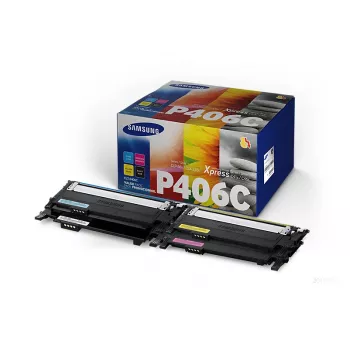 Samsung CLT-P406C Tonerkartusche 4 Stück Original Schwarz, Blau, Magenta, Gelb