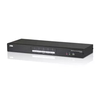 ATEN 4-Port USB DVI Dual-View KVM Switch mit Audio & USB 2.0 Hub (KVM-Kabel enthalten)