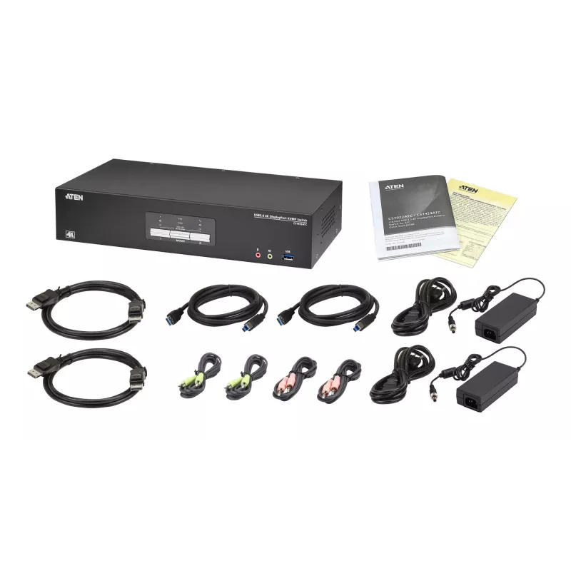 KVM-Switch ATEN CS1922ATC USB DisplayPort 4K Ultra HD
