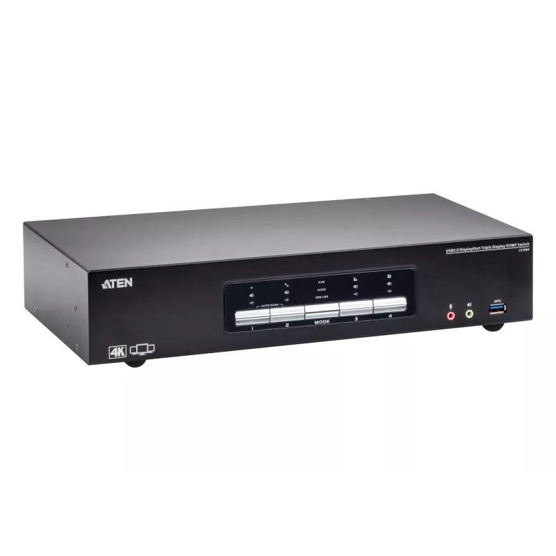 KVMP Switch ATEN 4P USB3.0 4K DP TRIPLE VIEW