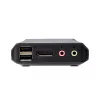 ATEN 2-Port USB-C DisplayPort Hybrid Cable KVM Switch, 4096 x 2160 Pixel, 4K Ultra HD, 0,74 W, Schwarz