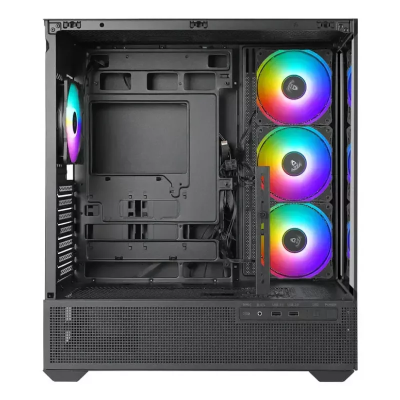 PC-Gehäuse Azza Tiara Midi Tower Schwarz