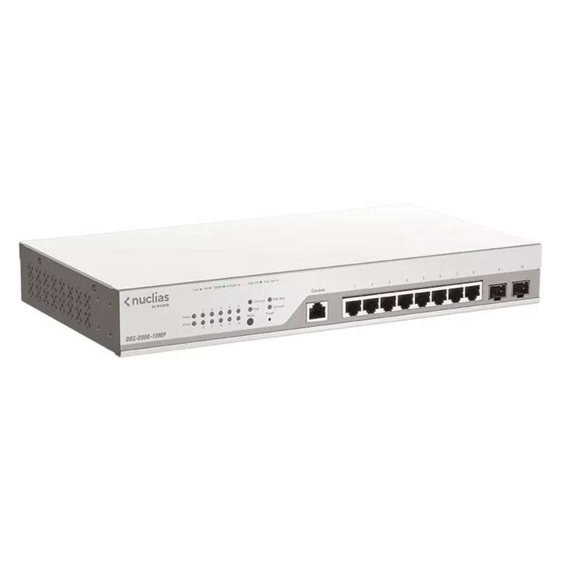 D-Link DBS-2000-10MP/E Netzwerk-Switch Managed L2 Gigabit Ethernet (10/100/1000) Power over Ethernet (PoE) Grau