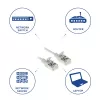 ACT Grau 2 Meter LSZH U/FTP CAT6A Datacenter Slimline Patchkabel rastnasenfrei mit RJ45-Steckern